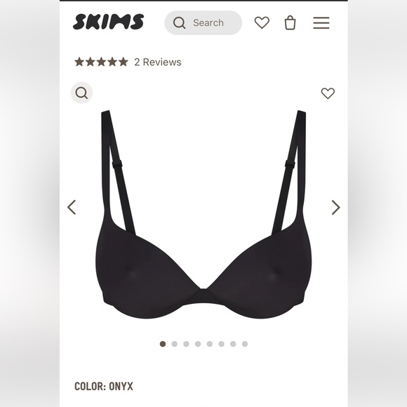 SOLD OUT Skims Push Up Nipple Bra 34DD Onyx NWT - Picture 1 of 5